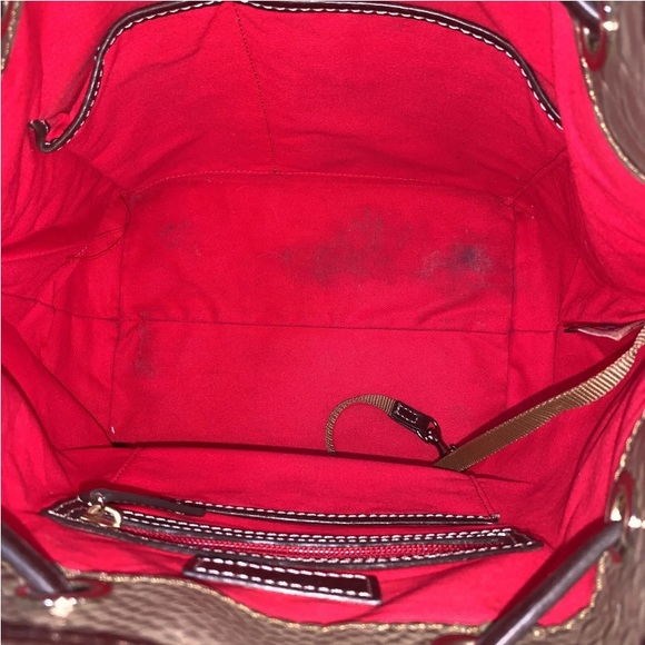 Dooney & Bourke Caldwell Python Drawstring Bag-Taupe- - Picture 13 of 13